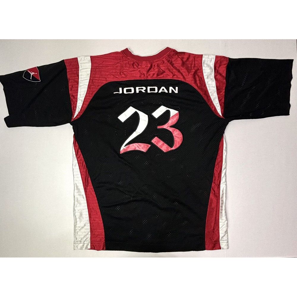 Vtg Nike Air Jumpman Mens Jordan 23 Jersey Large Football Net Rugby Rare Euc